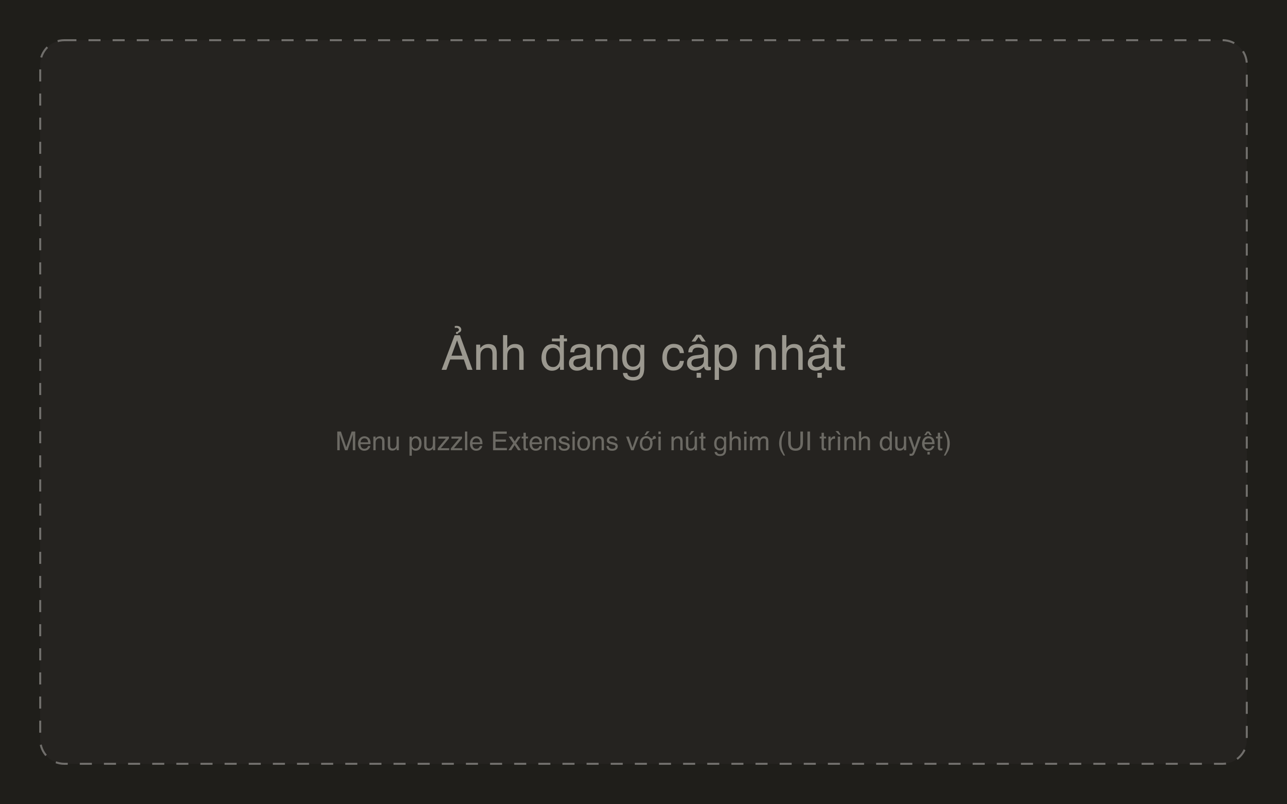 Menu Extensions của Chrome với nút ghim Streaming Translator